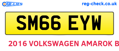 SM66EYW are the vehicle registration plates.