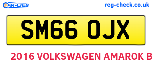 SM66OJX are the vehicle registration plates.