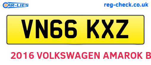 VN66KXZ are the vehicle registration plates.