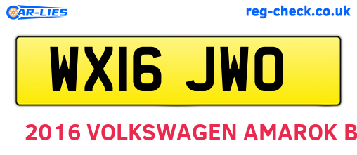 WX16JWO are the vehicle registration plates.