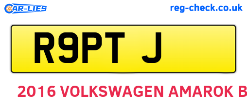 R9PTJ are the vehicle registration plates.