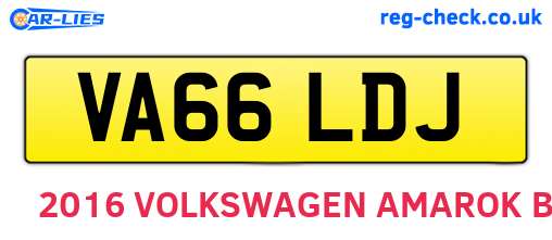 VA66LDJ are the vehicle registration plates.