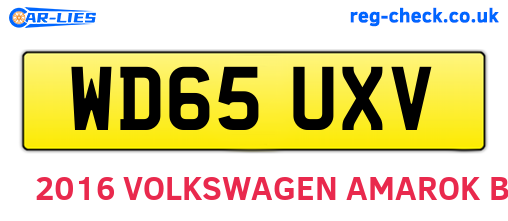 WD65UXV are the vehicle registration plates.