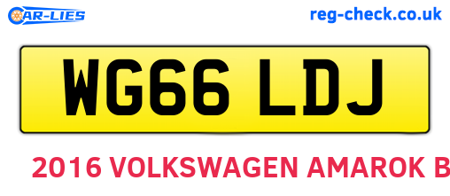 WG66LDJ are the vehicle registration plates.