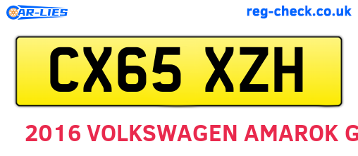 CX65XZH are the vehicle registration plates.