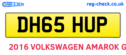 DH65HUP are the vehicle registration plates.