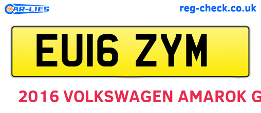 EU16ZYM are the vehicle registration plates.