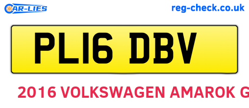 PL16DBV are the vehicle registration plates.