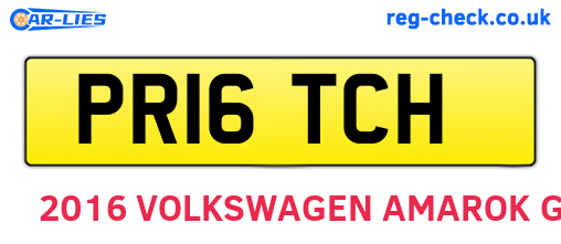 PR16TCH are the vehicle registration plates.