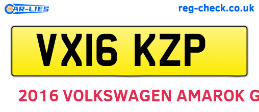 VX16KZP are the vehicle registration plates.