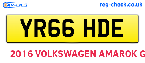 YR66HDE are the vehicle registration plates.
