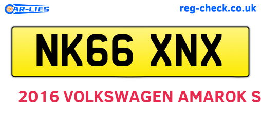 NK66XNX are the vehicle registration plates.