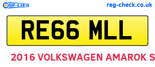 RE66MLL are the vehicle registration plates.
