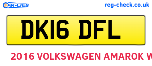 DK16DFL are the vehicle registration plates.