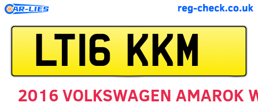 LT16KKM are the vehicle registration plates.
