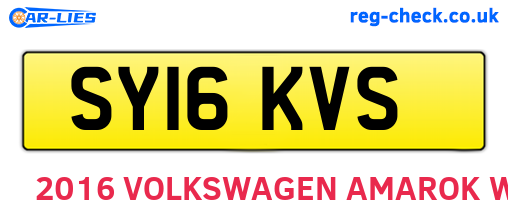 SY16KVS are the vehicle registration plates.
