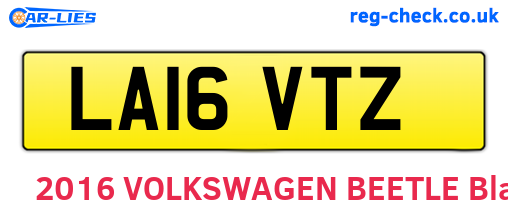 LA16VTZ are the vehicle registration plates.