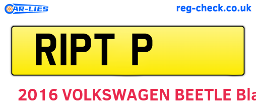 R1PTP are the vehicle registration plates.
