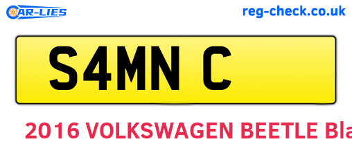 S4MNC are the vehicle registration plates.