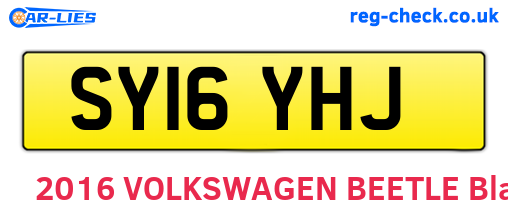 SY16YHJ are the vehicle registration plates.