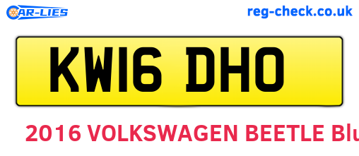 KW16DHO are the vehicle registration plates.