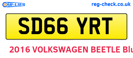 SD66YRT are the vehicle registration plates.