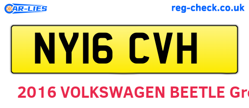 NY16CVH are the vehicle registration plates.