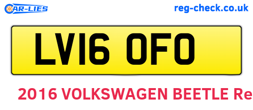 LV16OFO are the vehicle registration plates.