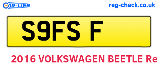 S9FSF are the vehicle registration plates.