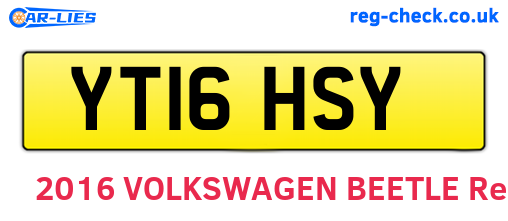 YT16HSY are the vehicle registration plates.