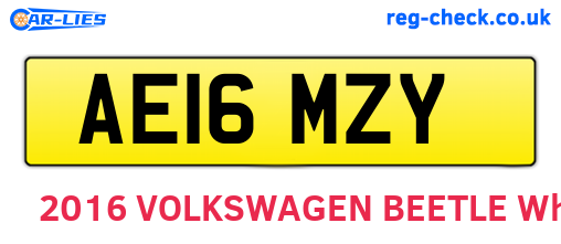 AE16MZY are the vehicle registration plates.