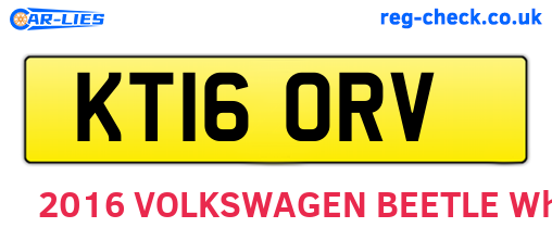 KT16ORV are the vehicle registration plates.