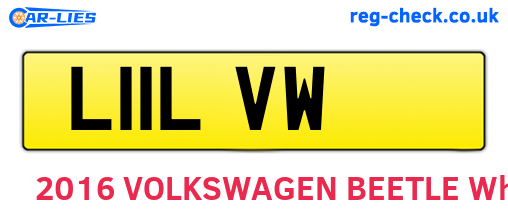 L11LVW are the vehicle registration plates.