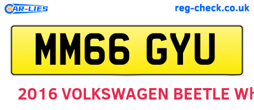 MM66GYU are the vehicle registration plates.