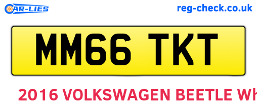 MM66TKT are the vehicle registration plates.