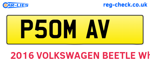 P50MAV are the vehicle registration plates.