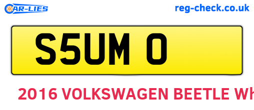 S5UMO are the vehicle registration plates.