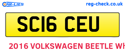 SC16CEU are the vehicle registration plates.