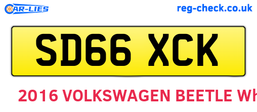 SD66XCK are the vehicle registration plates.