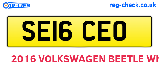 SE16CEO are the vehicle registration plates.
