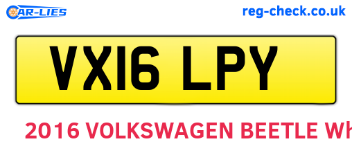 VX16LPY are the vehicle registration plates.