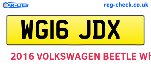 WG16JDX are the vehicle registration plates.