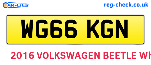 WG66KGN are the vehicle registration plates.