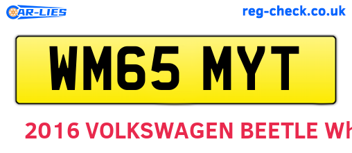 WM65MYT are the vehicle registration plates.