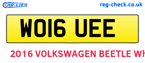 WO16UEE are the vehicle registration plates.