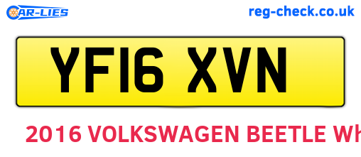 YF16XVN are the vehicle registration plates.