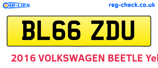 BL66ZDU are the vehicle registration plates.