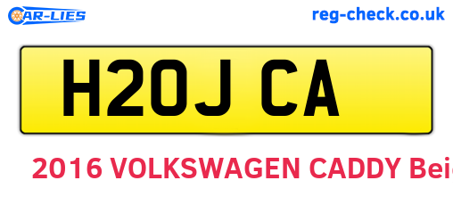 H20JCA are the vehicle registration plates.