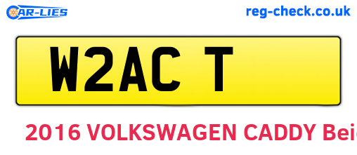 W2ACT are the vehicle registration plates.