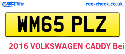 WM65PLZ are the vehicle registration plates.